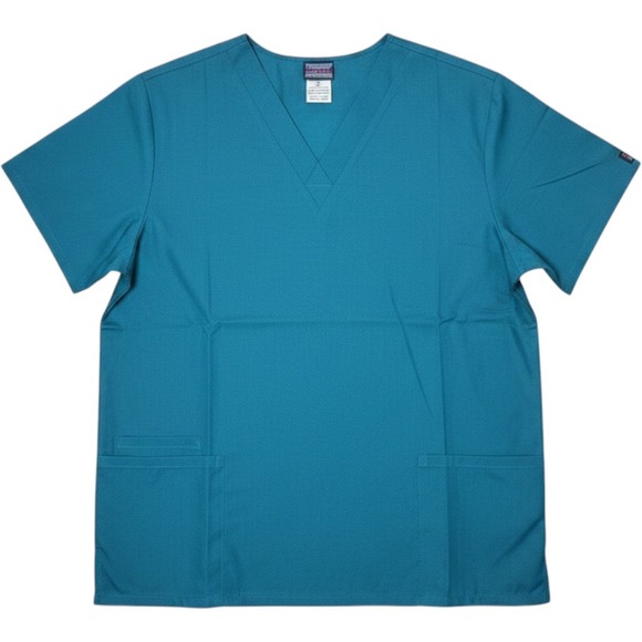 Cherokee Other - Cherokee Workwear 4700 V-Neck Scrub‎ Top Teal Blue Medium TLBW New With Tags